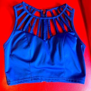 Blue crop top